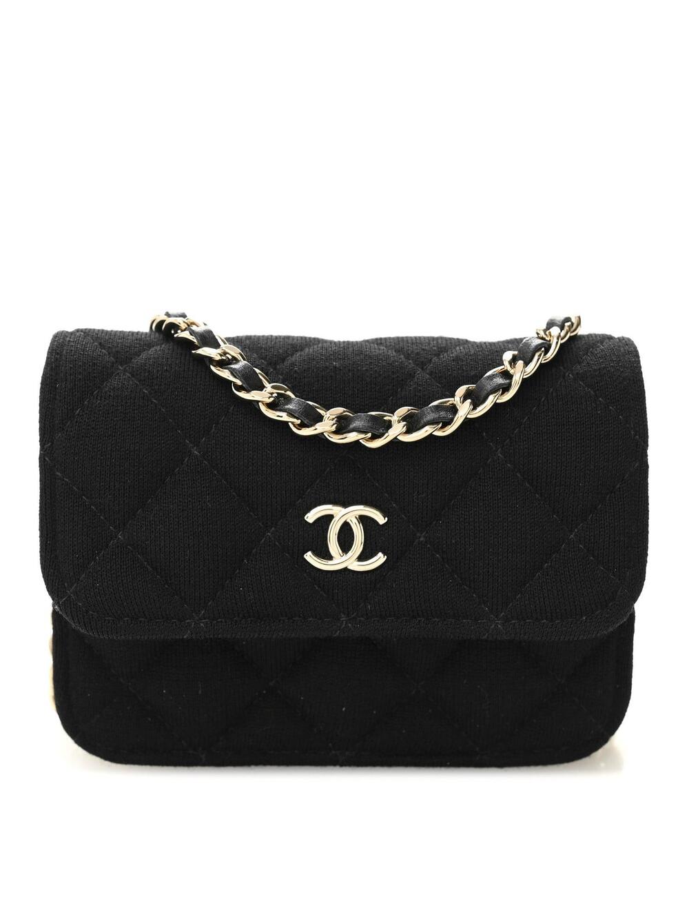 Chanel Jersey Quilted Micro Mini Flap #242503C19B